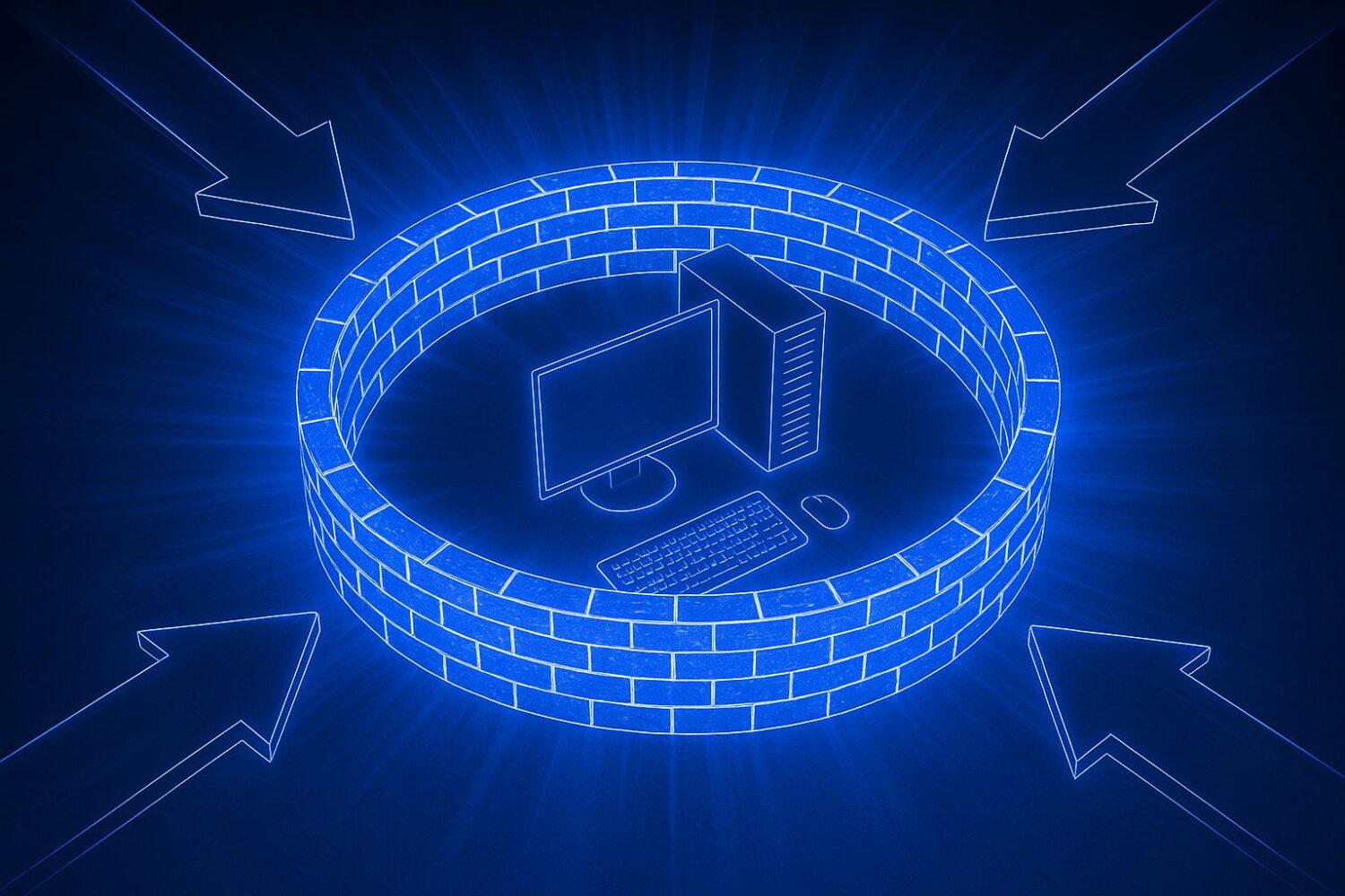 Grafische Darstellung einer Managed Firewall