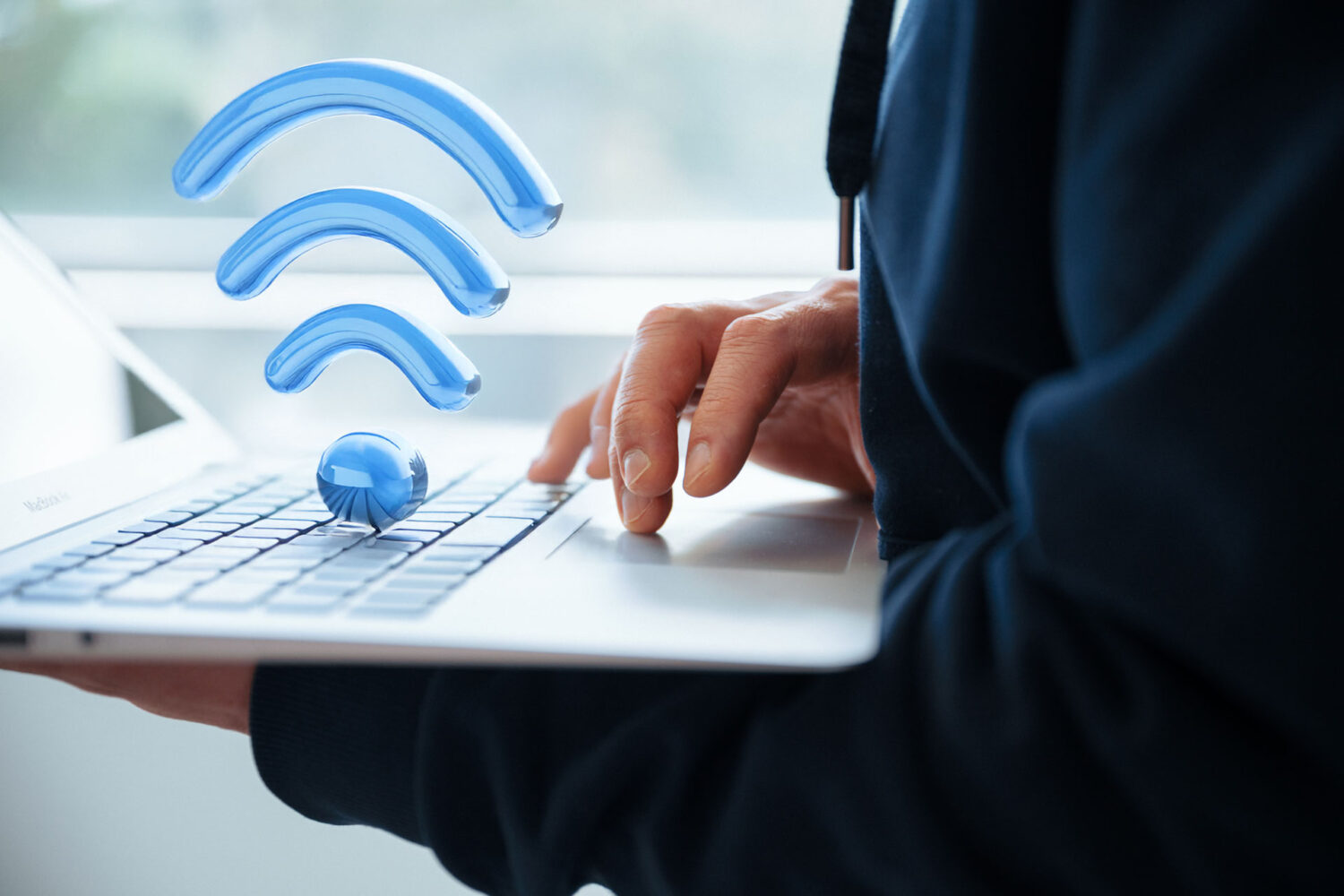 WIFI Icon kommt aus Laptop